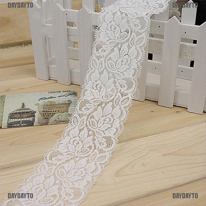 Cuộn Dây Ruy Băng Ren Hoa Co Giãn 1 Yard 6 5cm Dùng Trang Trí Váy