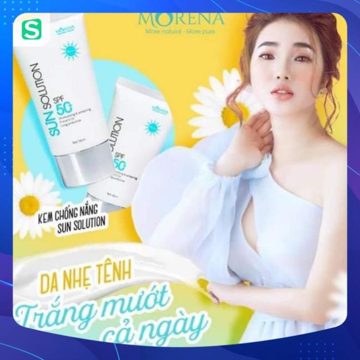 KEM CHỐNG NẮNG HUYỀN PHI MORENA SPF 50+ DƯỠNG ẨM TRẮNG DA MỊN MÀNG