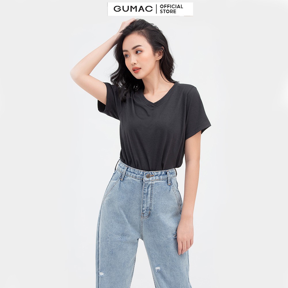 Quần jeans nữ rách gối GUMAC phong cách hàn quốc trẻ trung QJB865 | BigBuy360 - bigbuy360.vn