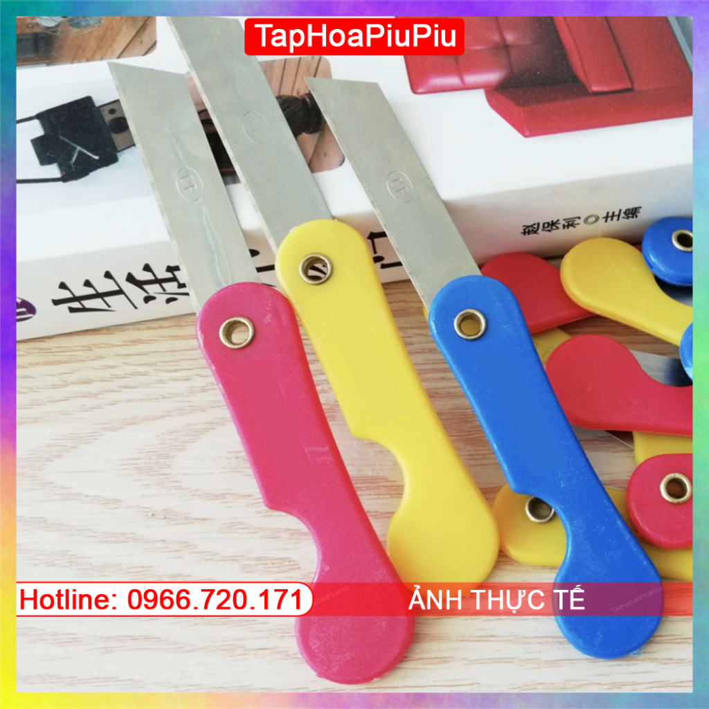 1 Dao Mini Bỏ Ví Gập Gọn Tiện Dụng Rọc Giấy, Gọt bút chì, Decal tiện lợi