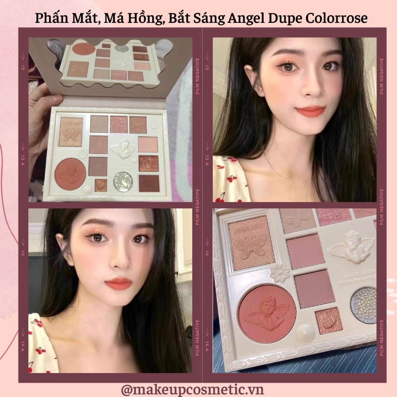 Phấn Mắt, Má Hồng, Bắt Sáng Angel Dupe Colorrose - Eyeshadow, Blush, Highlight Palette