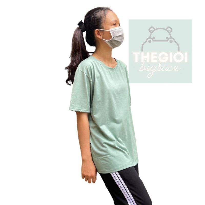 Áo thun bigsize unisex form rộng nam nữ 40kg - 100kg