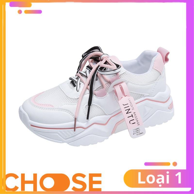 [Bản Mới Nhất] Giày Nữ Độn Đế Sneaker Thể Thao Nữ Choose Viền Màu Nổi Bật Đặc Sắc Xanh Vàng Hồng Trắng G2911 | BigBuy360 - bigbuy360.vn