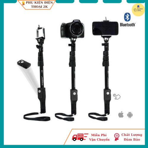 Gậy chụp ảnh Yunteng Tự Sướng Bluetooth Kèm Remote Cao Cấp Dài 1m2