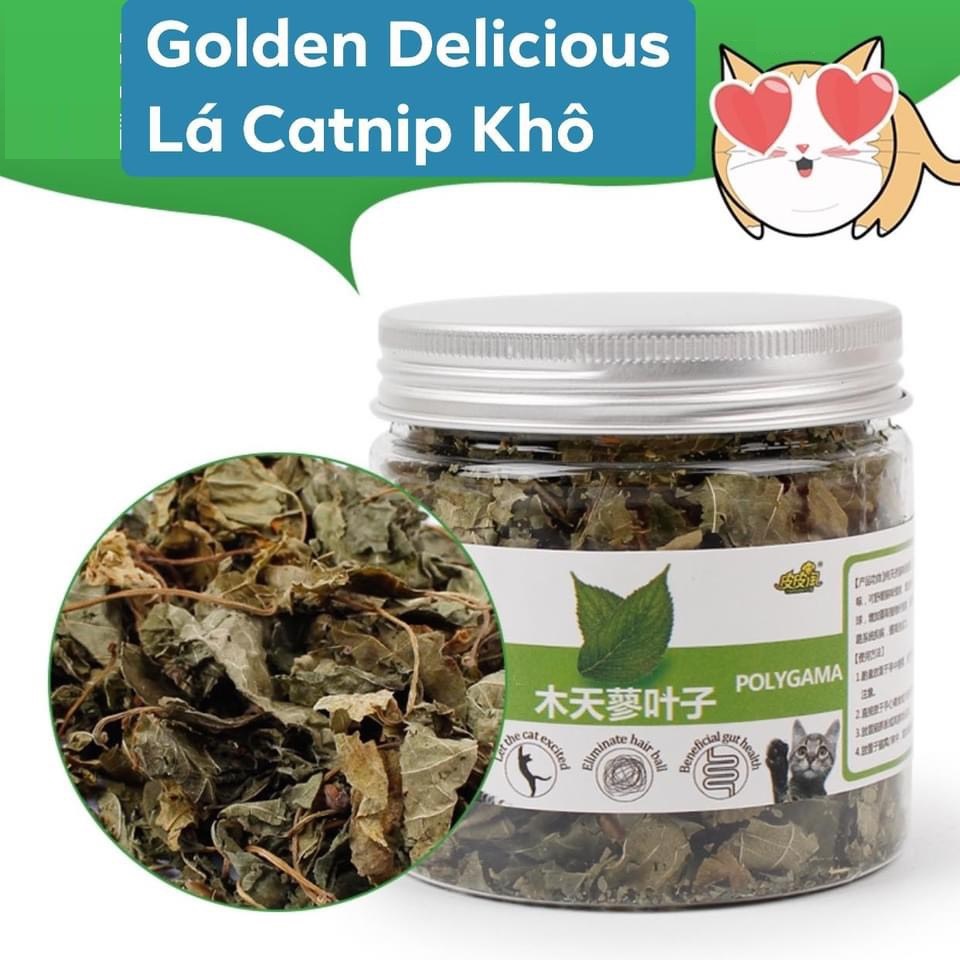 Lá Cây Catnip Khô Nguyên Lá Cho Mèo - Bao Phê - Tốt Cho Hệ Tiêu Hóa - Kích Thích Thèm Ăn - Tiêu Búi Lông Trong Ruột