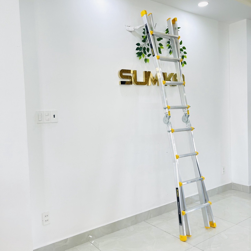Thang nhôm chữ A rút lồng SUMIKA SKM404A - Chữ A cao nhất 2.2m, chữ I cao nhất 4.6m, tải trọng 300kg