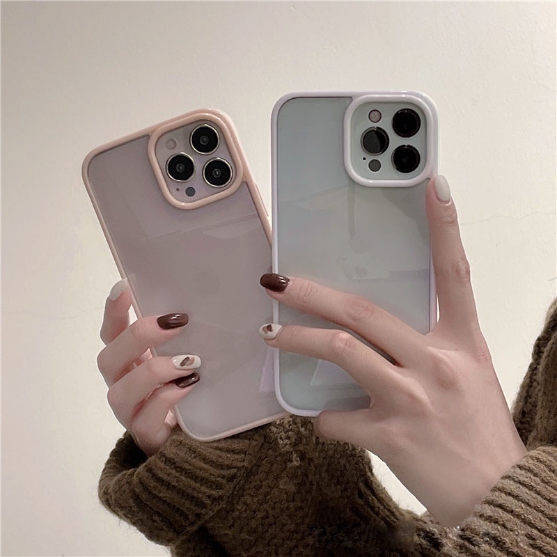 Ốp điện thoại màu trơn chống ố vàng cho compatible for iPhone 13 Pro Max/11 12 Pro Max/12 Mini/12 Pro/6/6S/7G/8G/7 8Plus/X/Xs/Xsmax/Xr
