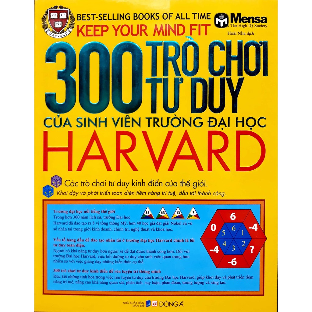 [Mã LT50 giảm 50k đơn 250k] Sách- 300 Trò Chơi Tư Duy Của Sinh Viên Trường Đại Học Harvard