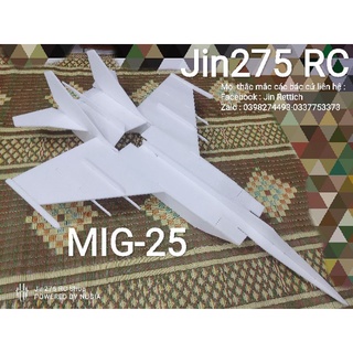 Bộ vỏ kit máy bay Mig- 25 Flat  sải 66 cm