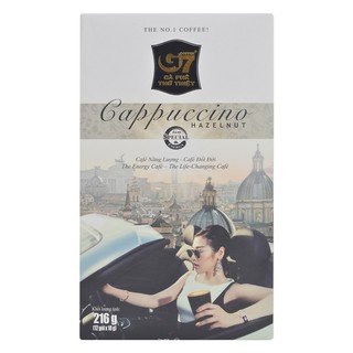 DATE T11/2021 Cà Phê Cappuccino Hương Hazenut Trung Nguyên (hộp 12 gói x 18g/gói)