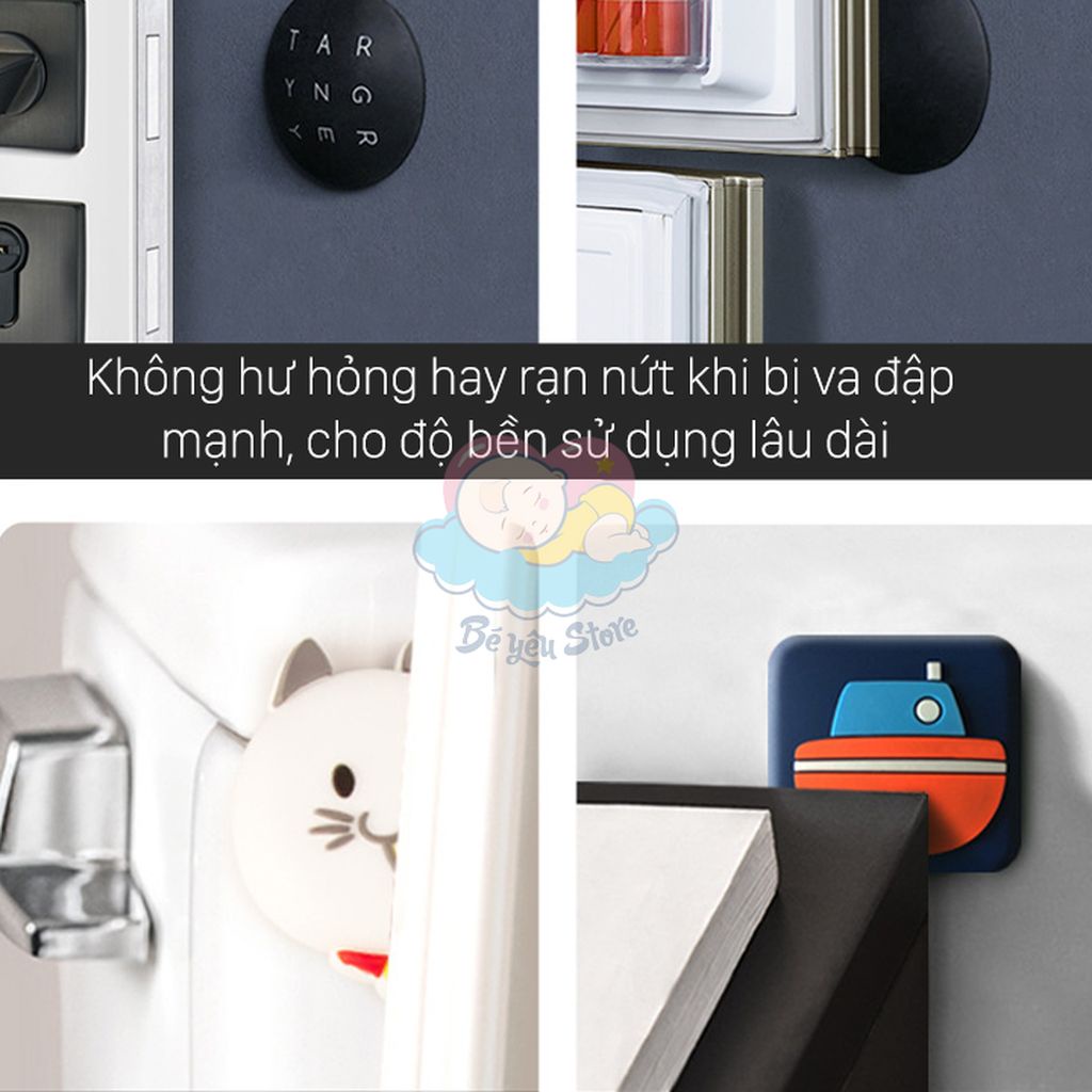 Đệm đỡ cửa chống tiếng ồn, chống va đập chất liệu silicon nhiều hình ngộ nghĩnh