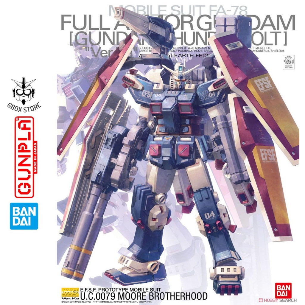 Gundam MG Full Armor Gundam Ver.Ka Gundam Thunderbolt Bandai 1/100 Mô hình nhựa lắp ráp