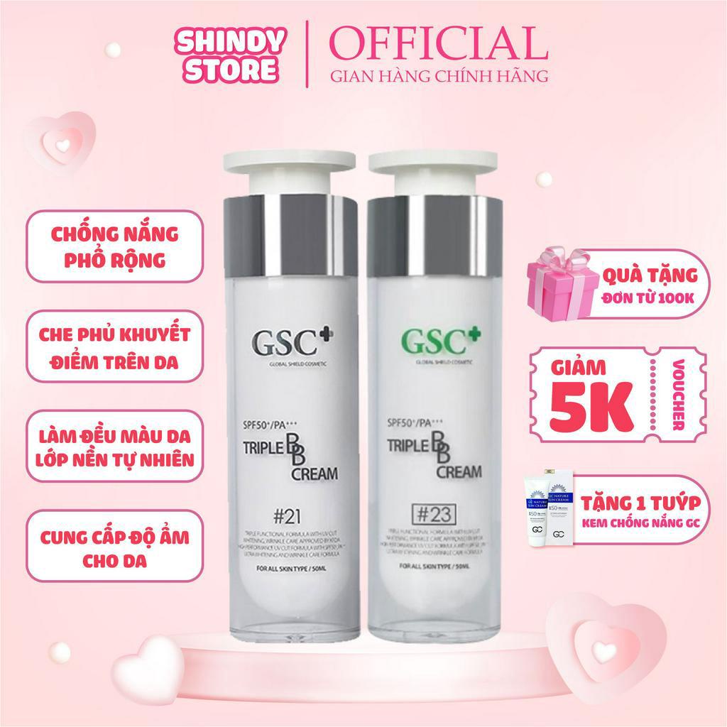 Kem nền đa năng GSC Triple BB Cream che khuyết điểm, chống nắng Hàn Quốc chính hãng