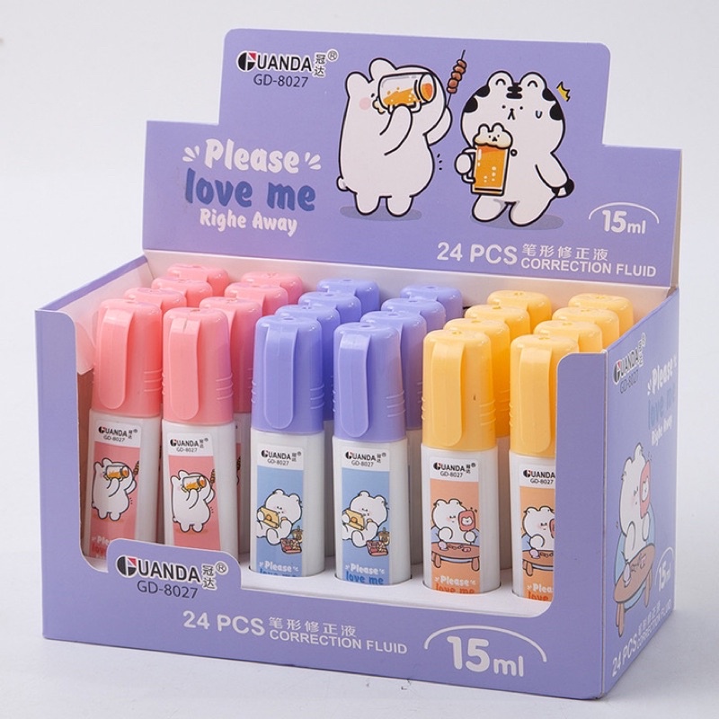 Bút xoá nước loại to 15ml hoạt hình dễ thương