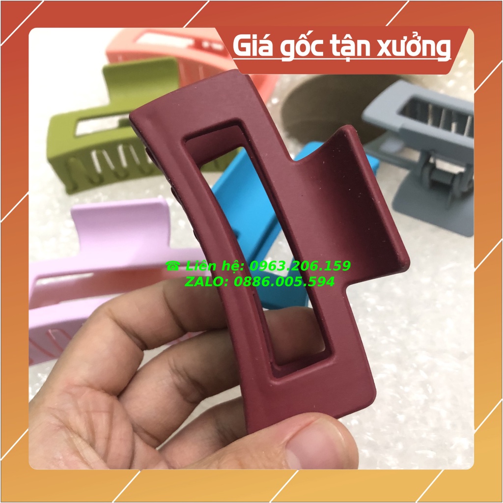 [New] Kẹp tóc 14 răng to, mặt nhựa nhám nhiều màu