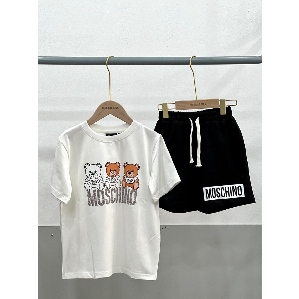 Áo thun moschino 3 chú gấu cho  bé , áo thun unisex trẻ em , kid_genZ