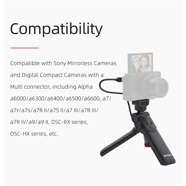 Tay cầm điều khiển tự động quay phim có đế 3 chân dùng cho Sony A7s A7rII a7III RX100 A6600 A6500 - KingMa BM-SR1