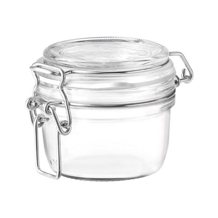 Lọ thủy tinh quai sắt lắp gài gioăng silicon chắc chắn 500ml (ảnh thật)