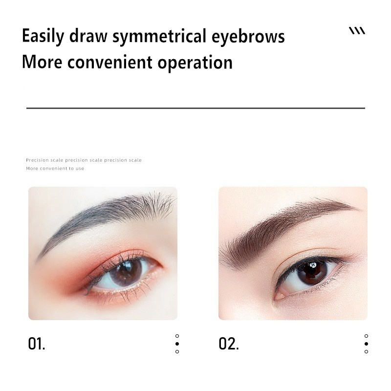 Thước Đo Cân Bằng Lông Mày 3D Bằng Kim Loại Điều Chỉnh Được Tiện Dụng