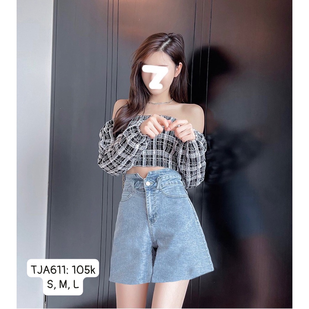 Quần jean ngố bò đai kiểu CHIBEST TJA611