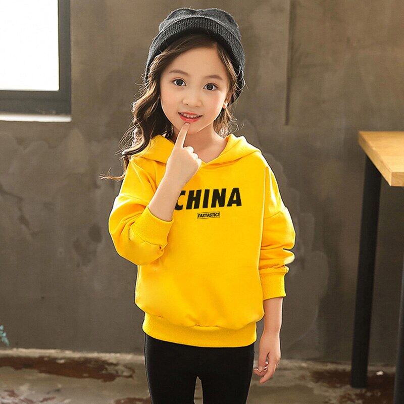 Áo Hoodie Tay Dài In Chữ Cho Bé 4-12 Tuổi