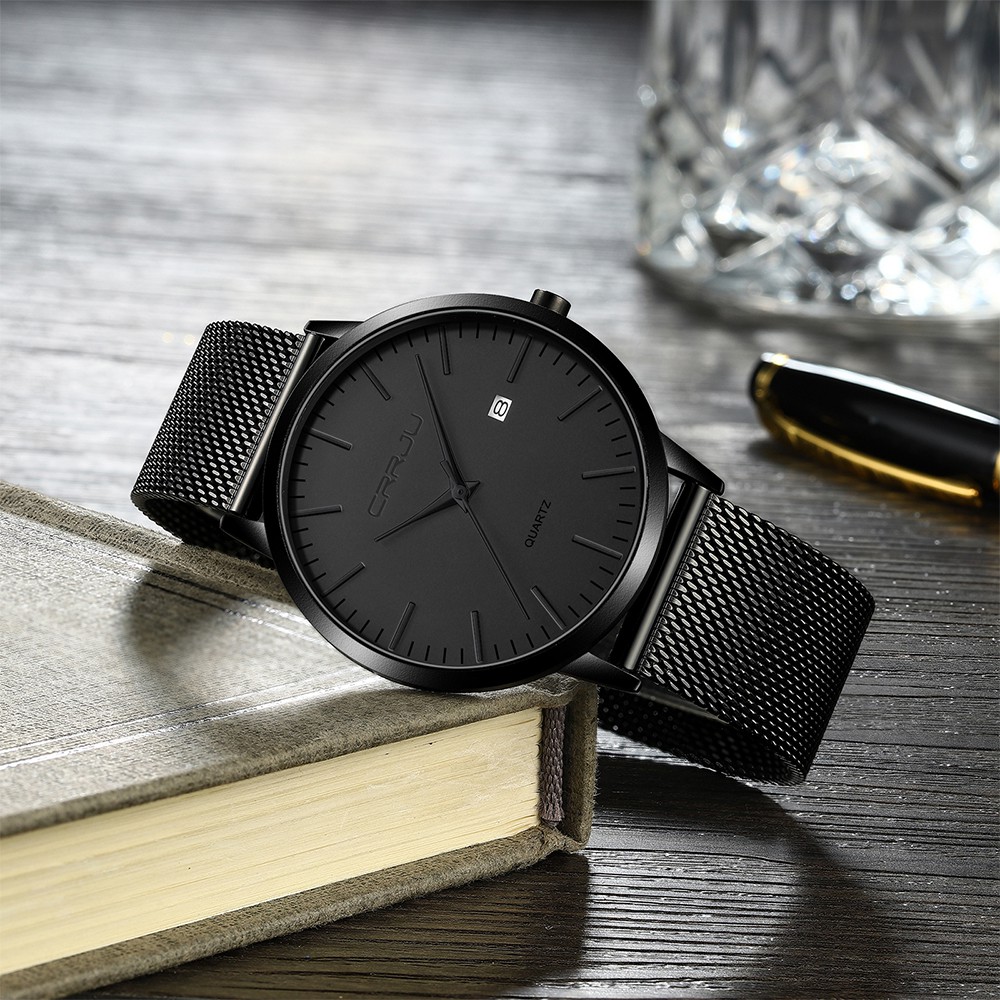 Đồng Hồ Quartz Siêu Mỏng Chống Thấm Nước Kiểu Dáng Thể Thao CRRJU 2172