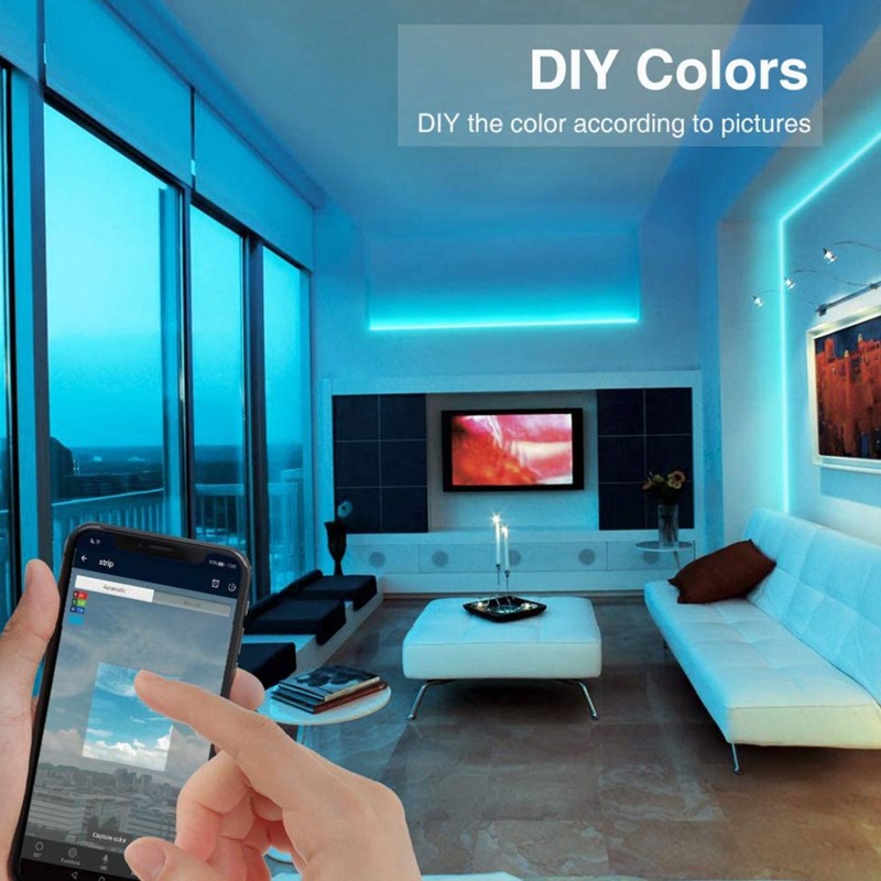 10M 5050 RGB LED Strip Lights 10M Remote App Smart Phone WiFi Wireless Control