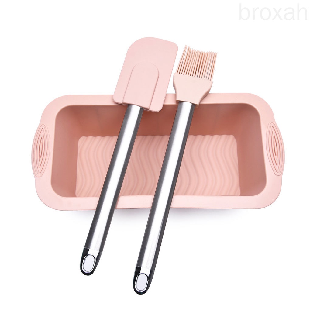 Set 3 Khuôn Silicone Hình Chữ Nhật Chống Dính Dùng Để Nướng Bánh