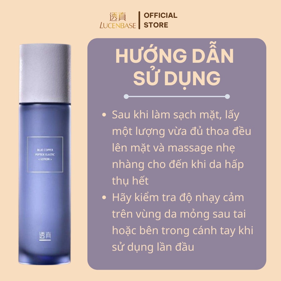 Nước hoa hồng LUCENBASE BLUE COPPER Toner cấp nước dưỡng ẩm dịu da se khít lỗ chân lông