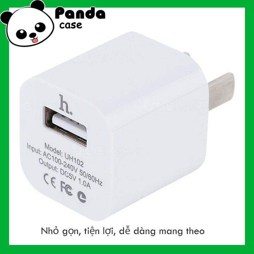 Củ Sạc Hoco UH102 Chính Hãng Cao Cấp – Hỗ Trợ Sạc Nhanh - Cho Điện Thoại IPhone IPad Airpod Tai Nghe Sạc Pin Dự Phòng