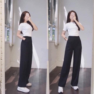 Quần ống rộng suông khóa sườn cho học sinh PL72