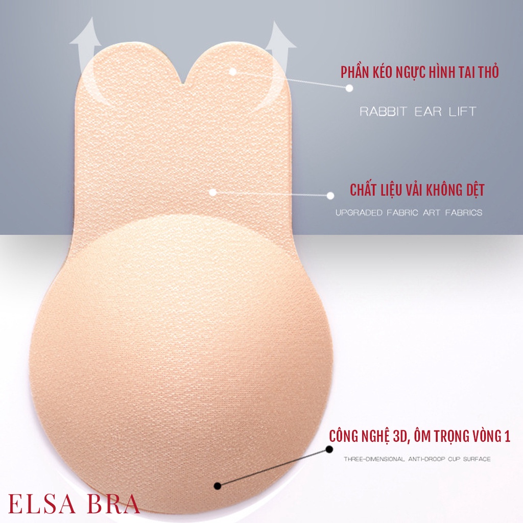 Miếng Dán Ngực Hình Tai Thỏ ELSA BRA Nâng Kéo Ngực Chống Chảy Xệ - 0950