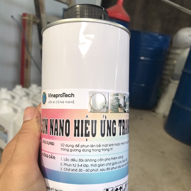 Sơn tráng gương trên kính, mika