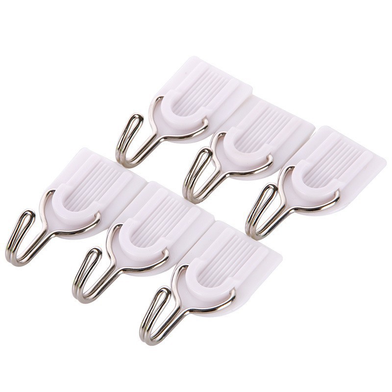 Set 6 Móc Treo Đồ Tự Dính Dán Tường Tiện Dụng Đa Năng