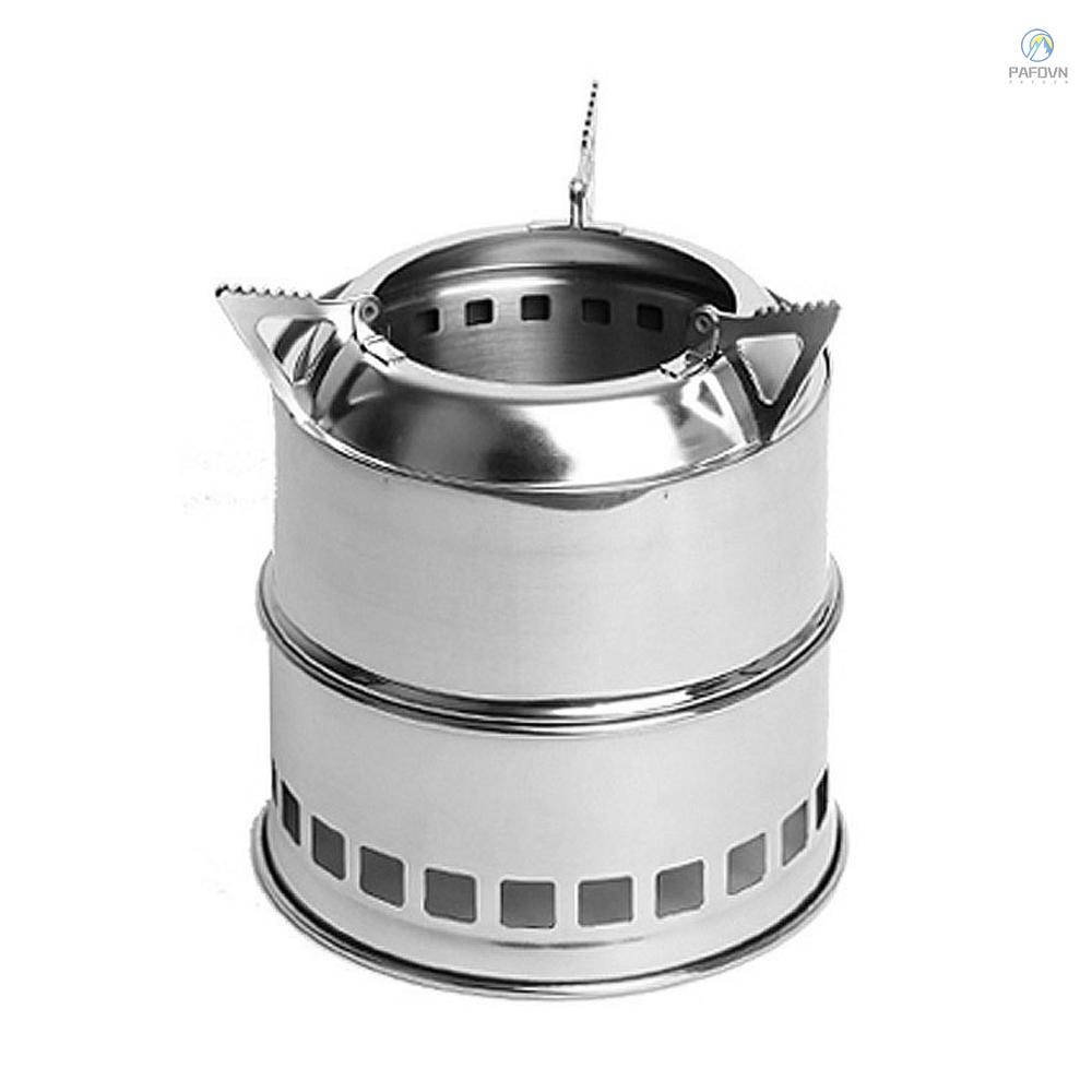 Lò Đốt Củi Gỗ Bằng Thép Không Gỉ Có Thể Gấp Gọn Tiện Dụng Khi Đi Cắm Trại