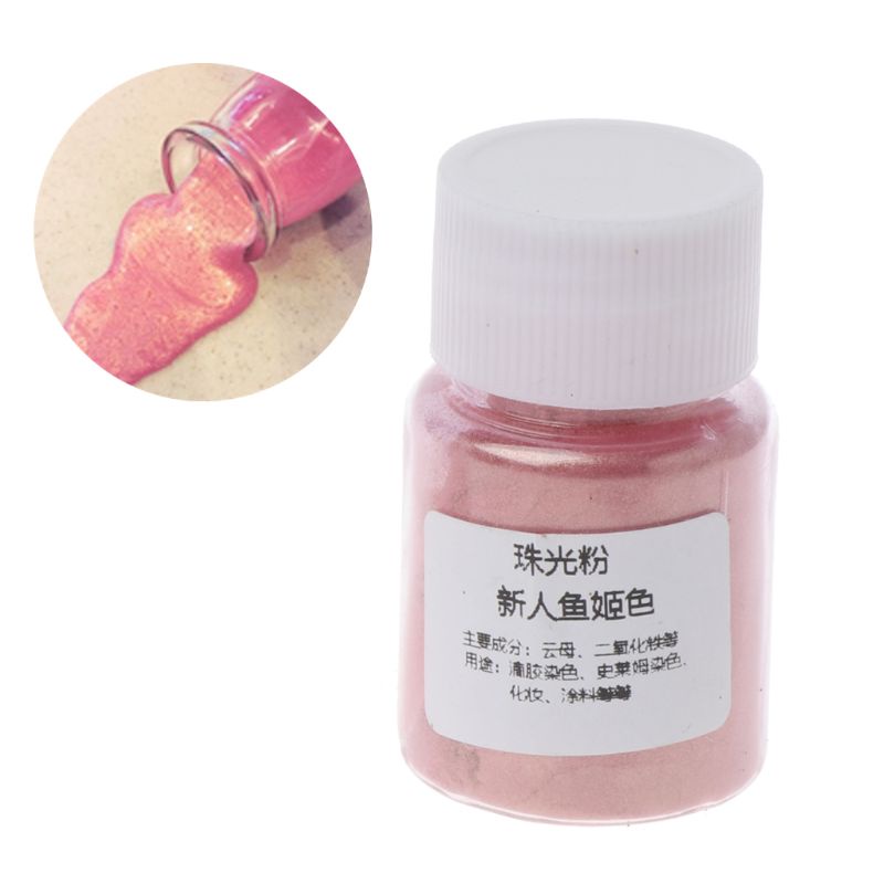 Bột mica bùn pha lê nhuộm nhựa resin màu ánh ngọc trai dùng để làm trang sức
