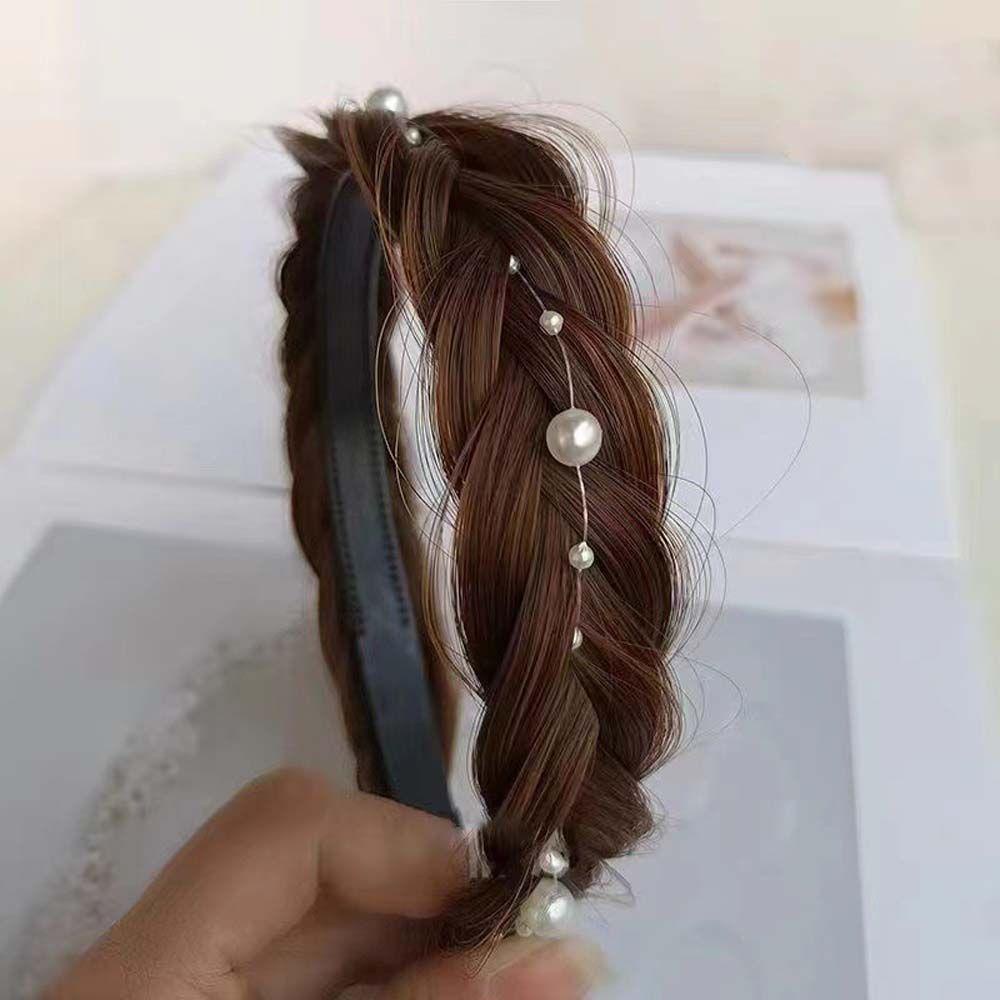 Băng Đô Cài Tóc Giả Bản Rộng Chống Trượt Thời Trang Cho Nữ