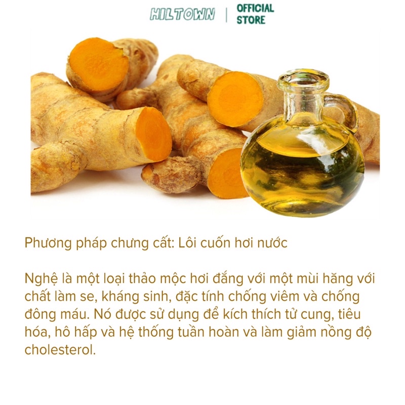 Dầu nghệ Hilltown giúp giảm vết thâm và nhanh liền sẹo, giúp da trở nên sáng hơn, dung tích 5ml