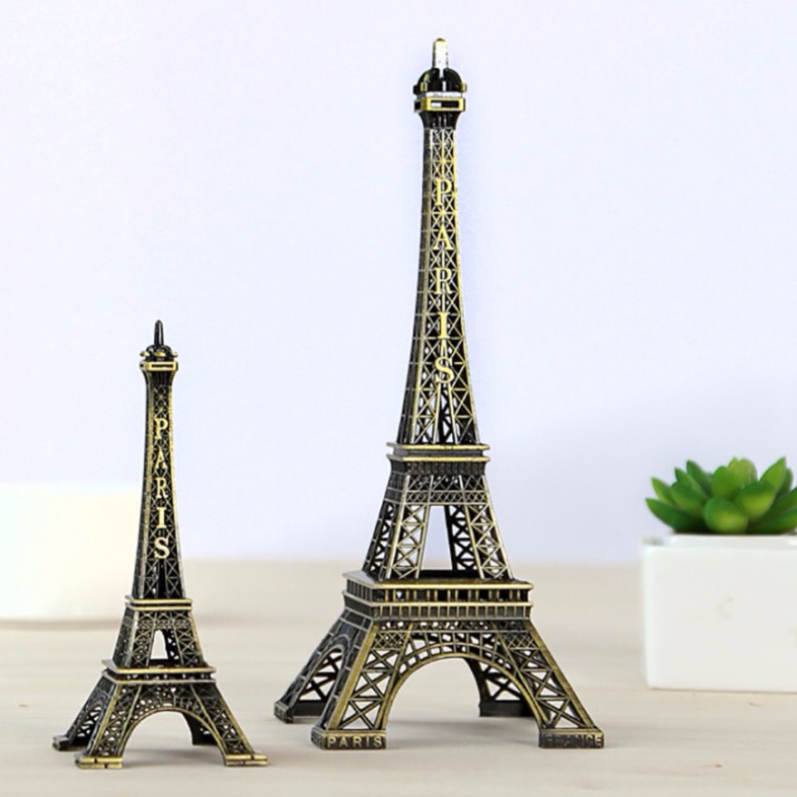 Mô hình tháp Eiffel kim loại để bàn trang trí