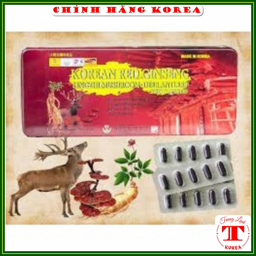 Đạm sâm nhung hươu hàn quốc, hộp 120 viên - Viên đạm tổng hợp hồng sâm bổ sung vitamin, tăng sức đề kháng - tranglinh