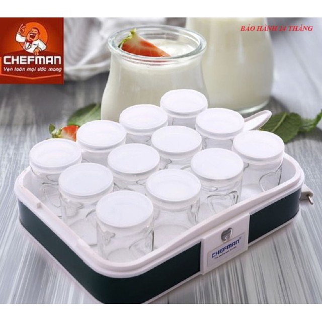 MÁY LÀM SỮA CHUA CHEFMAN 12 CỐC THỦY TINH CM-311T