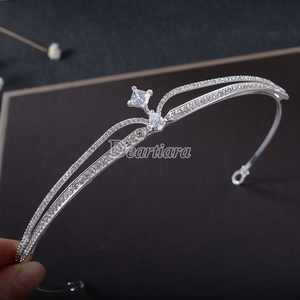 Vương miện cài tóc đính đá phong cách sang trọng cho cô dâu