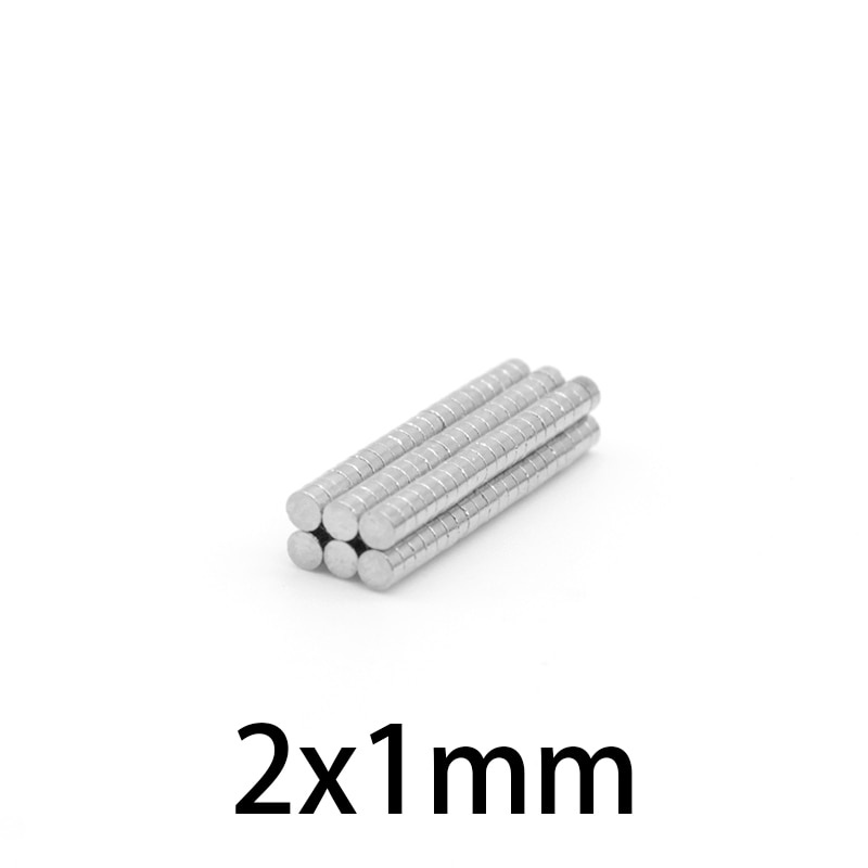 Nam châm mini GAOMS, loại tròn siêu nhỏ kích thước 2x1mm, hàng mạ niken