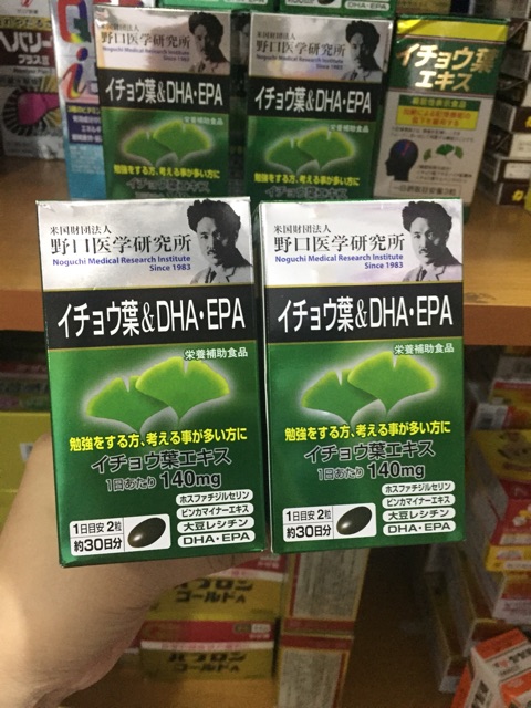 Viên uống bổ não DHA EPA Ginkgo Noguchi 60 viên Nhật Bản