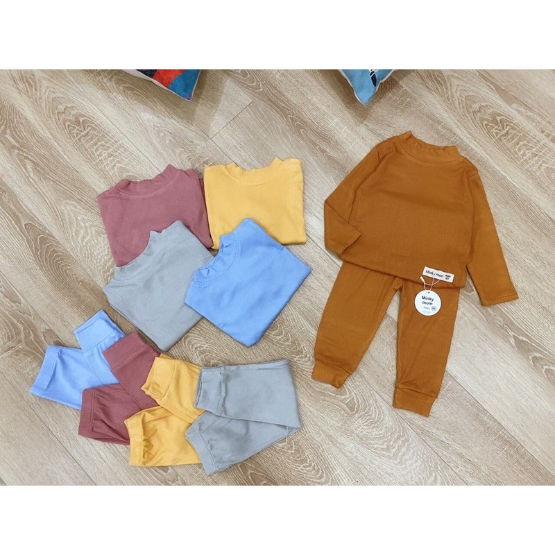 Bộ Dài Tay Thun Tăm Cổ 5 Phân Cho Bé