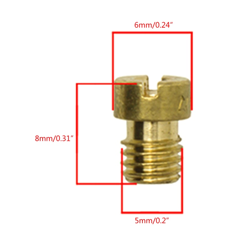 Bộ 16 Vòi Phun Chính M6 M5 6mm 5mm Cho Bộ Chế Hòa Khí DellOrto BGM