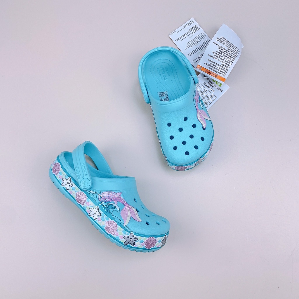 Sục crocs xanh đuôi cá sò biển BG