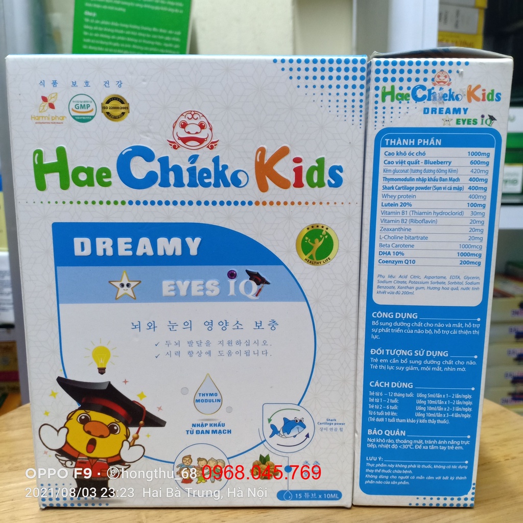 Hae Chieko Kids giúp ăn ngon, tăng đề kháng, phát triển não bộ, tăng cường thị lực cho bé