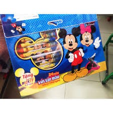 Bút Sáp Màu Mickey 24 màu CRC030 Chuẩn Xịn