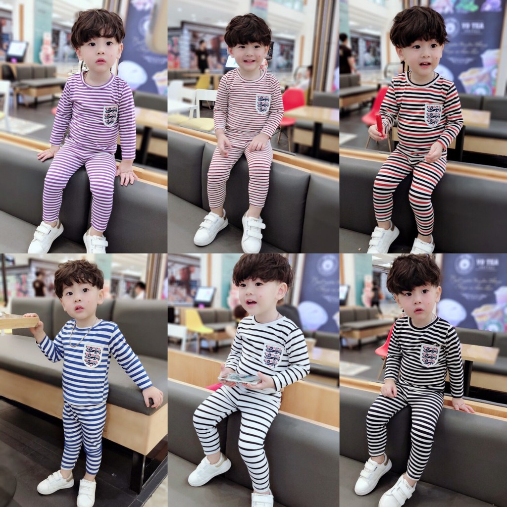 Combo 3 Sét bộ quần áo trẻ em thu đông cho bé trai bé gái từ 7-21kg, vnxk chất lượng cao